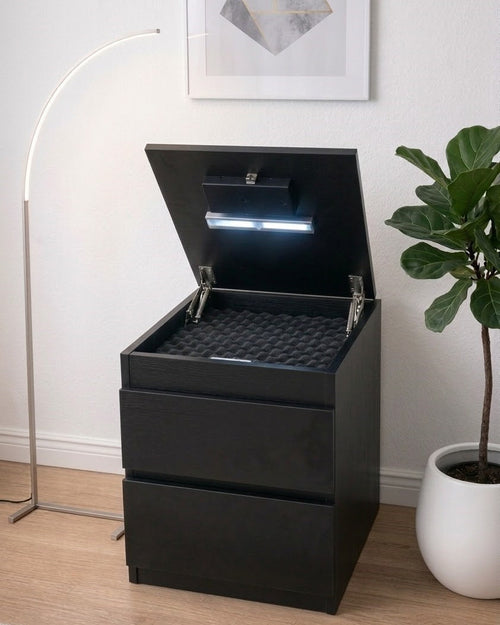 Hide Zone™ Modern Nightstand with Hidden Security Drawer