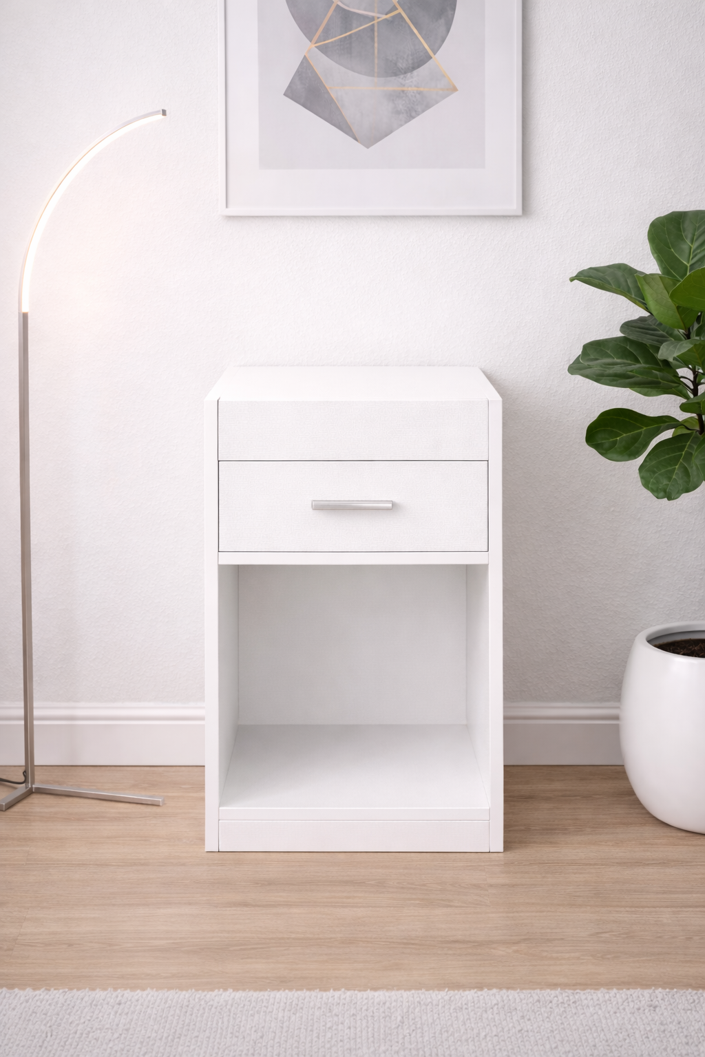 Hide Zone™ Modern Bedside Table with Secret Security Compartment