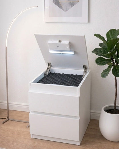 Hide Zone™ Modern Nightstand with Hidden Security Drawer